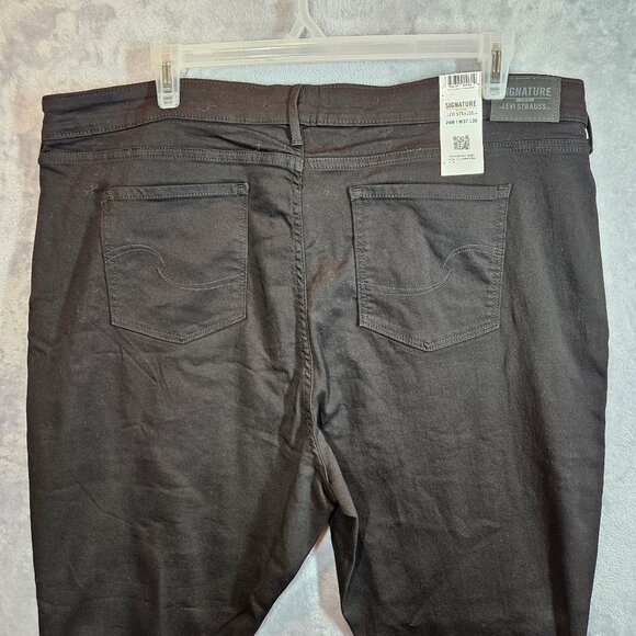 NWT Signature By Levi Strauss Mid-Rise Skinny Black Jeans 24M W37 L30 office - Picture 12 of 15